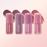 ProtoClinical k-beauty WAKEMAKE Waterful Glow Tint 4.6g (13colors) square lip tint graphic with rosy beige packaging tones on a light background