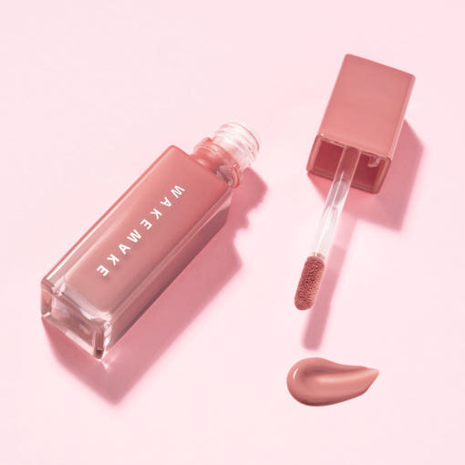 ProtoClinical k-beauty WAKEMAKE Sheer Glow Liquid Blusher 7g (5colors) square liquid blusher detail graphic with pink center and green-gray side shading