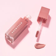 ProtoClinical k-beauty WAKEMAKE Sheer Glow Liquid Blusher 7g (5colors) square liquid blusher detail graphic with pink center and green-gray side shading