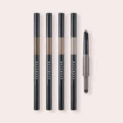 ProtoClinical k-beauty WAKEMAKE Powder Jet Dual Brow 0.2g+0.4g (5colors) square brow graphic with pale gray background and warm beige color blocks
