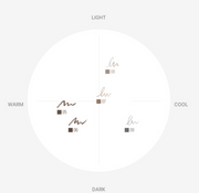 ProtoClinical k-beauty WAKEMAKE Powder Jet Dual Brow 0.2g+0.4g (5colors) wide dual brow detail graphic with beige and gray product panels