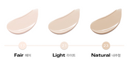 BBIA Eau Matte Cushion SPF50+ PA++++ 15g+15g(Refill) (3colors) by ProtoClinical shown in a wide product graphic with the cushion compact, refill pack, and shade details, highlighting a k-beauty base makeup routine.