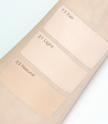 BBIA Eau Matte Cushion SPF50+ PA++++ 15g+15g(Refill) (3colors) by ProtoClinical shown in a vertical product graphic with the cushion compact, refill packaging, and shade details, highlighting a k-beauty base makeup routine.