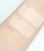 BBIA Eau Matte Cushion SPF50+ PA++++ 15g+15g(Refill) (3colors) by ProtoClinical shown in a vertical product graphic with the cushion compact, refill packaging, and shade details, highlighting a k-beauty base makeup routine.
