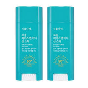 ProtoClinical k-beauty Shingmulnara Soft Face & Body Sun Stick SPF50+ PA++++ 30g+30g shown in product packaging on a light background.