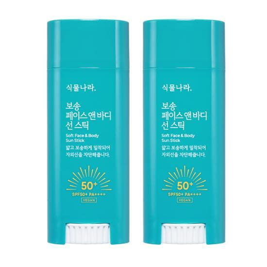 ProtoClinical k-beauty Shingmulnara Soft Face & Body Sun Stick SPF50+ PA++++ 30g+30g shown in product packaging on a light background.