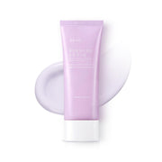 ProtoClinical k-beauty Shingmulnara White Rice Purple Tone Up Moisture Sun Cream SPF50+ PA++++ 100ml single upright pale lavender sun cream tube on a light background.