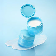 ProtoClinical k-beauty Shingmulnara Jeju Sparkling Water Deep Pore Cleansing Sherbet Balm 100ml single upright aqua cleansing balm package on a pale blue background.