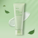 ProtoClinical k-beauty Shingmulnara Young Green Tea Fresh Cleansing Foam 120ml+120ml single upright pale green cleansing foam tube on a light background.