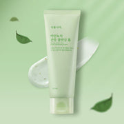ProtoClinical k-beauty Shingmulnara Young Green Tea Fresh Cleansing Foam 120ml+120ml single upright pale green cleansing foam tube on a light background.