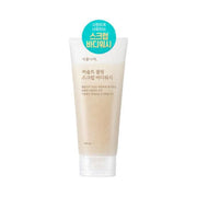 ProtoClinical k-beauty Shingmulnara Sea Salt Cooling Scrub Body Wash 200ml single upright pale green body wash bottle centered on a white background.