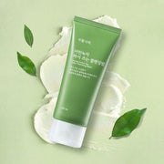 ProtoClinical k-beauty Shingmulnara Young Green Tea Tube Cleansing Balm 100ml single upright green cleansing balm tube with pale yellow and soft pink side accents on a light background.