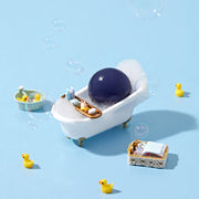 ProtoClinical k-beauty ongredients Butterfly Pea Cleansing Ball 110g single round deep blue cleansing ball centered on a light cream background.