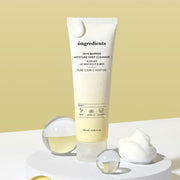ProtoClinical k-beauty ongredients Skin Barrier Moisture Deep Cleanser 120ml single upright beige cleanser tube centered on a white background with pale pink side accents.