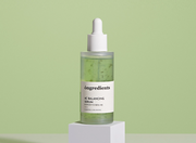 ProtoClinical k-beauty ongredients AC Balancing Serum 50ml as a single pale green serum bottle centered upright on a light green background