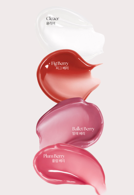 ProtoClinical k-beauty HEVEBLUE Penta Berry Panthenol Repair Lip Treatment 12g (4colors) single rosy pink lip treatment tube standing upright on a white background with pale blue side shading