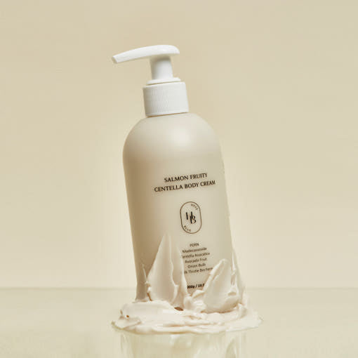 HEVEBLUE: Salmon Fruity Centella Body Cream (300g)