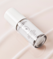 ProtoClinical k-beauty HEVEBLUE Makeup Pro Ectoin Tree Base Prep 30ml soft pink package silhouette with olive-gray side accents on a light cream background