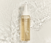 ProtoClinical k-beauty pale cream beauty graphic with a warm beige vertical center and soft green side tones.
