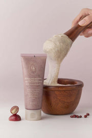 HEVEBLUE Red Bean Pore Cleansing Foam ingredient concept image