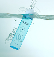 ProtoClinical k-beauty light blue beauty graphic with a darker blue center and a pale aqua lower-right section.