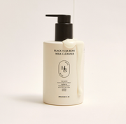 ProtoClinical k-beauty pale blue beauty graphic with a soft dark vertical center on a light background.