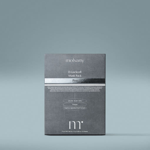ProtoClinical k-beauty molvany D-Lockcell Mask Pack [Pro] 17g X 5ea single mask pack package centered on a clean white background
