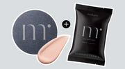 ProtoClinical k-beauty two dark beauty product silhouettes side by side on a pale aqua and cream background.
