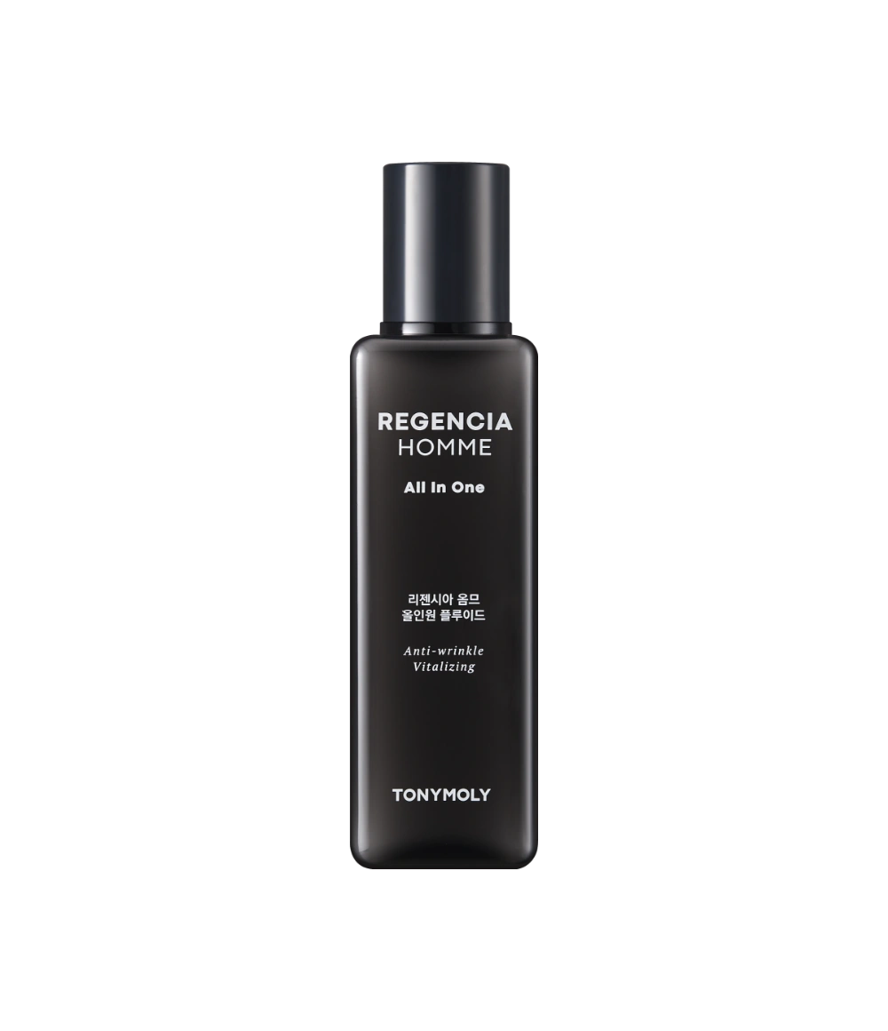 ProtoClinical k-beauty TONYMOLY Regencia Homme All In One Fluid 150ml single fluid package centered on a clean white background