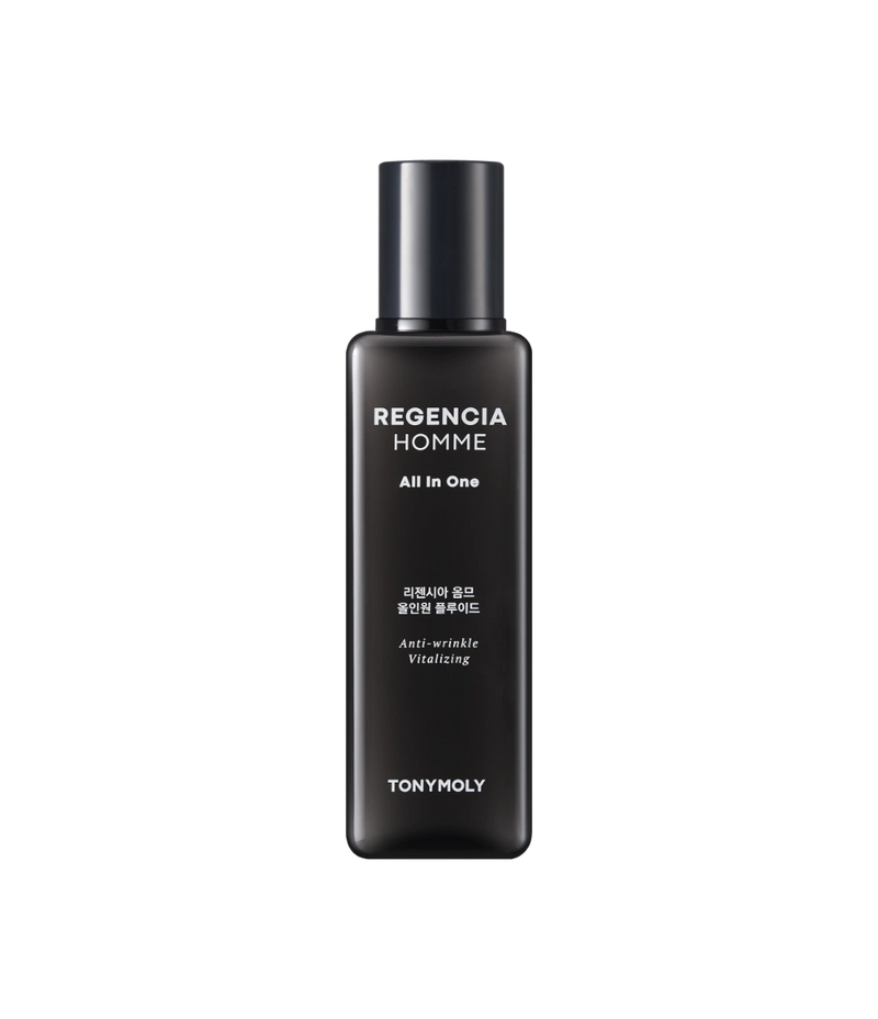 ProtoClinical k-beauty TONYMOLY Regencia Homme All In One Fluid 150ml single fluid package centered on a clean white background