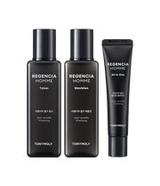 TONYMOLY Regencia Homme Skincare SET by ProtoClinical shown as men's skincare set packaging on a light background for a k-beauty routine.