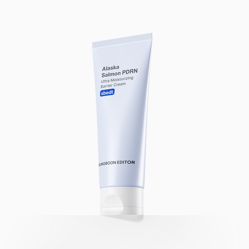 ProtoClinical k-beauty SUNGBOON EDITOR Alaska PDRN Ultra Moisturizing Barrier Cream 50ml single cream package centered on a clean white background