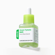 ProtoClinical k-beauty SUNGBOON EDITOR Green Tomato NMN Pore Lifting Ampoule 40ml single ampoule package centered on a clean white background