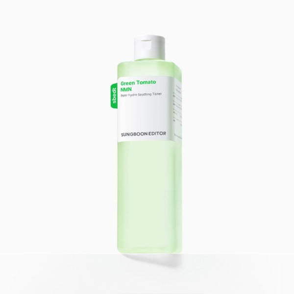 ProtoClinical k-beauty SUNGBOON EDITOR Green Tomato NMN Pore Hydro Soothing Toner 350ml single toner package centered on a clean white background
