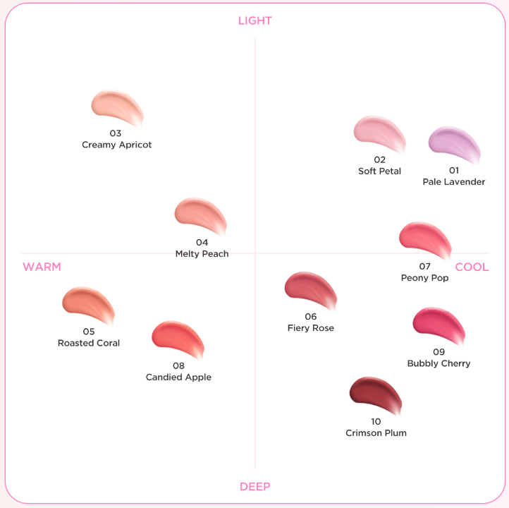 ProtoClinical k-beauty TIRTIR Airy Bloom Mesh Blush 5g (10colors) shown as a single centered upright blush package in a square studio packshot on a light background.