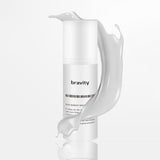 ProtoClinical k-beauty beige beauty graphic with a dark vertical center on a light background.