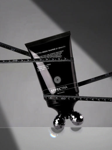 ProtoClinical k-beauty portrait beauty product packaging on a dark green background.
