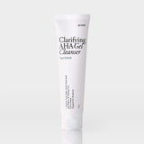 PETITFEE Clarifying AHA Gel Cleanser 100g by ProtoClinical shown in a close product image with the cleanser packaging visible on a white background for a k-beauty skincare routine.