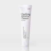 PETITFEE Clarifying AHA Gel Cleanser 100g by ProtoClinical shown in a close product image with the cleanser packaging visible on a white background for a k-beauty skincare routine.