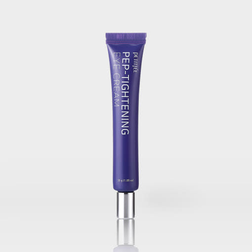 ProtoClinical k-beauty PETITFEE PEP-TIGHTENING Eye Cream 30g single upright blue eye cream package centered on a white background