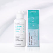 ProtoClinical k-beauty PETITFEE BETA-GLUCAN Enzyme Powder Wash 80g single powder wash package centered on a clean white background
