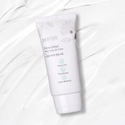 ProtoClinical k-beauty PETITFEE Snow Lotus White Tone Up Cream 50ml single pale blue and white package with a darker gray top on a white background