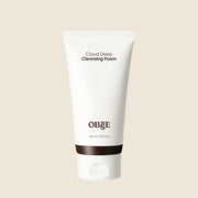 ProtoClinical k-beauty OBgE Cloud Deep Cleansing Foam 150ml upright white cleansing foam tube with a dark brown band and white cap on a light beige background