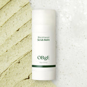 ProtoClinical k-beauty OBgE Blackhead Scrub Balm 20g single angled beige scrub balm packaging on a light background