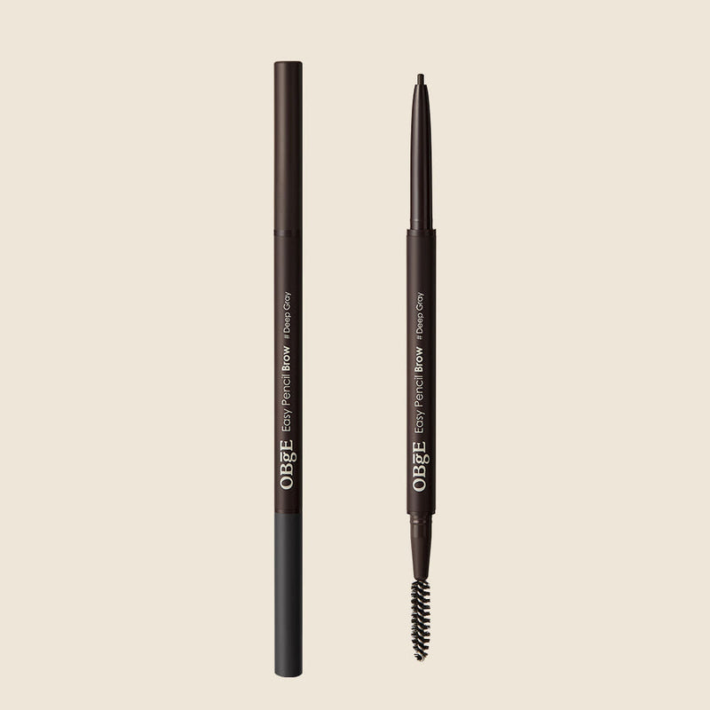 ProtoClinical k-beauty OBgE Easy Pencil Brow 0.08g (2colors) single slim beige brow pencil standing upright on a light beige background