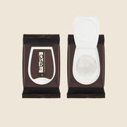 ProtoClinical k-beauty OBgE One Step Pore Cleansing Sheet 135g/32ea two dark brown cleansing sheet packs shown closed and open with a white flip lid on a light beige background