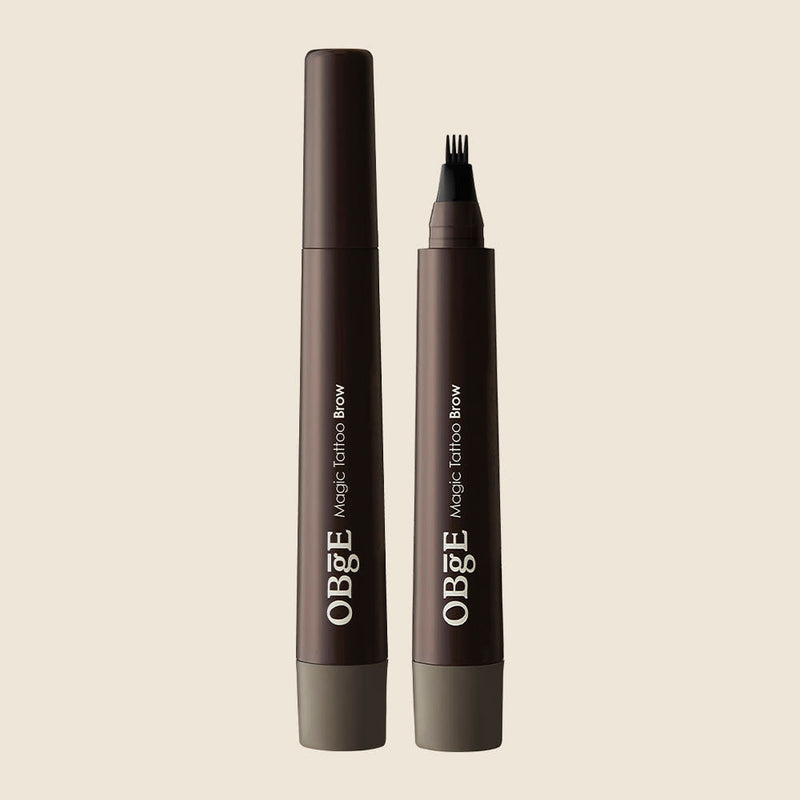 ProtoClinical k-beauty OBgE Magic Tattoo Brow 2ml #Natural Gray single dark brow pen standing upright with pale side shading on a light background