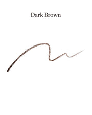 ProtoClinical k-beauty OBgE Easy Pencil Brow 0.08g (2colors) Dark Brown shade card with a single curved dark brown brow-pencil swatch on an off-white background