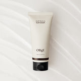 ProtoClinical k-beauty OBgE Multi Texture Curl Cream 150ml single upright light beige bottle centered on a pale background.
