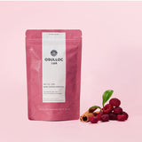 ProtoClinical k-beauty mauve beauty product set with rose-purple vertical forms on a light background.